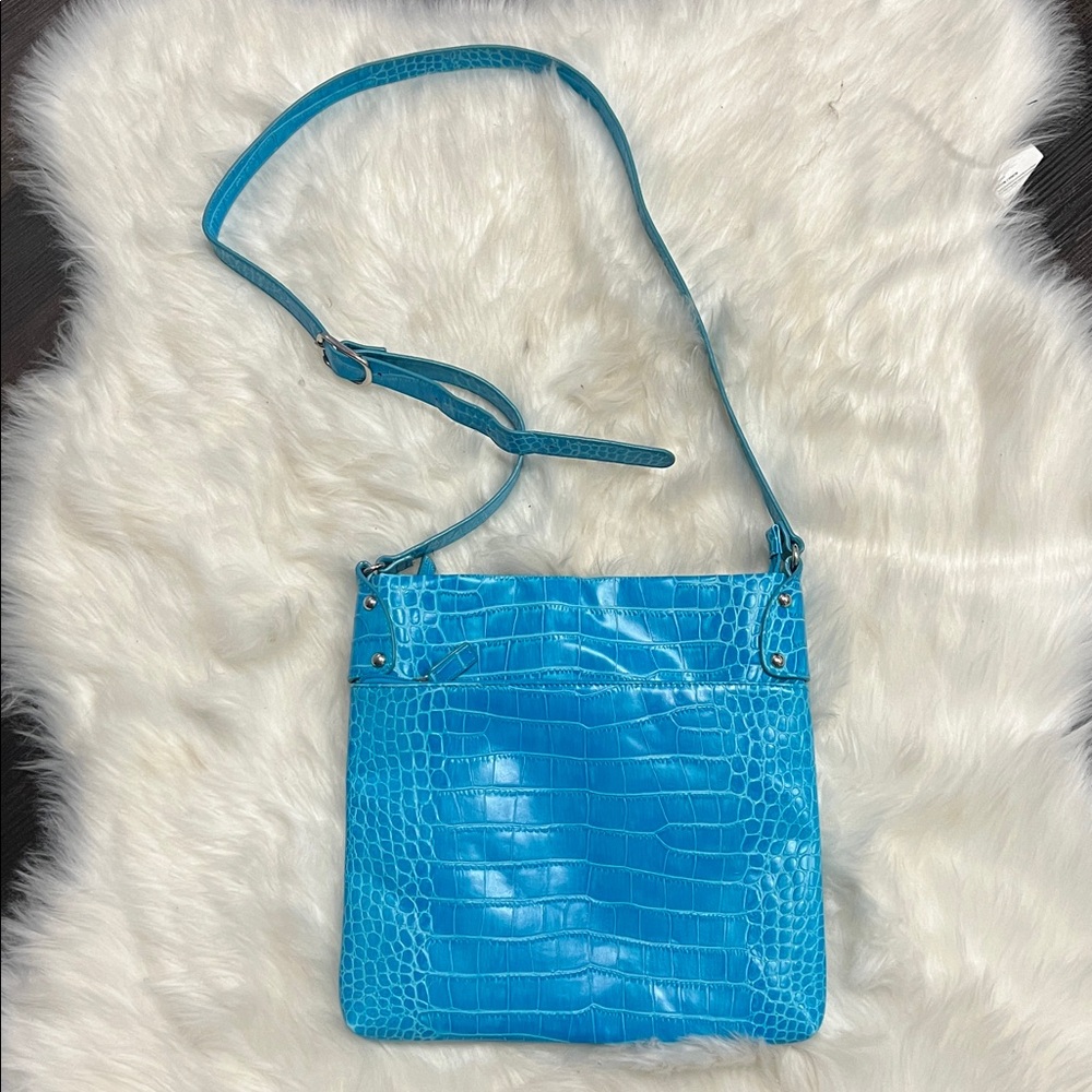 Danier leather alligator embossed  crossbody